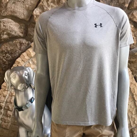Under Armour Heat Gear Loose Gray Short Sleeve T-Shirt Men's Size Medium - Picture 1 of 6